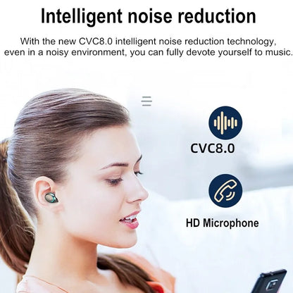 F9 Wireless Earphones Bluetooth TWS LED Dislpaly Binaural Headset Waterproof HD Calling CVC 8.0 Noise Reduction Headphones